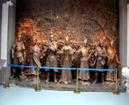 博物館雕塑中的不銹鋼人物雕塑，展館場(chǎng)景復(fù)原的歷史題材